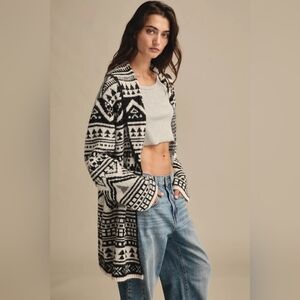 Lucky Brand Aztec Wool Fairisle Shawl Cardigan NWT XS S, M, L XL